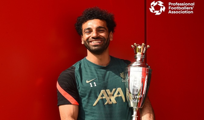 صلاح يتوج بجائزة أفضل لاعب في الدوري الإنجليزي